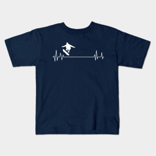 skateboard heartbeat lover,skater heartbeat Kids T-Shirt